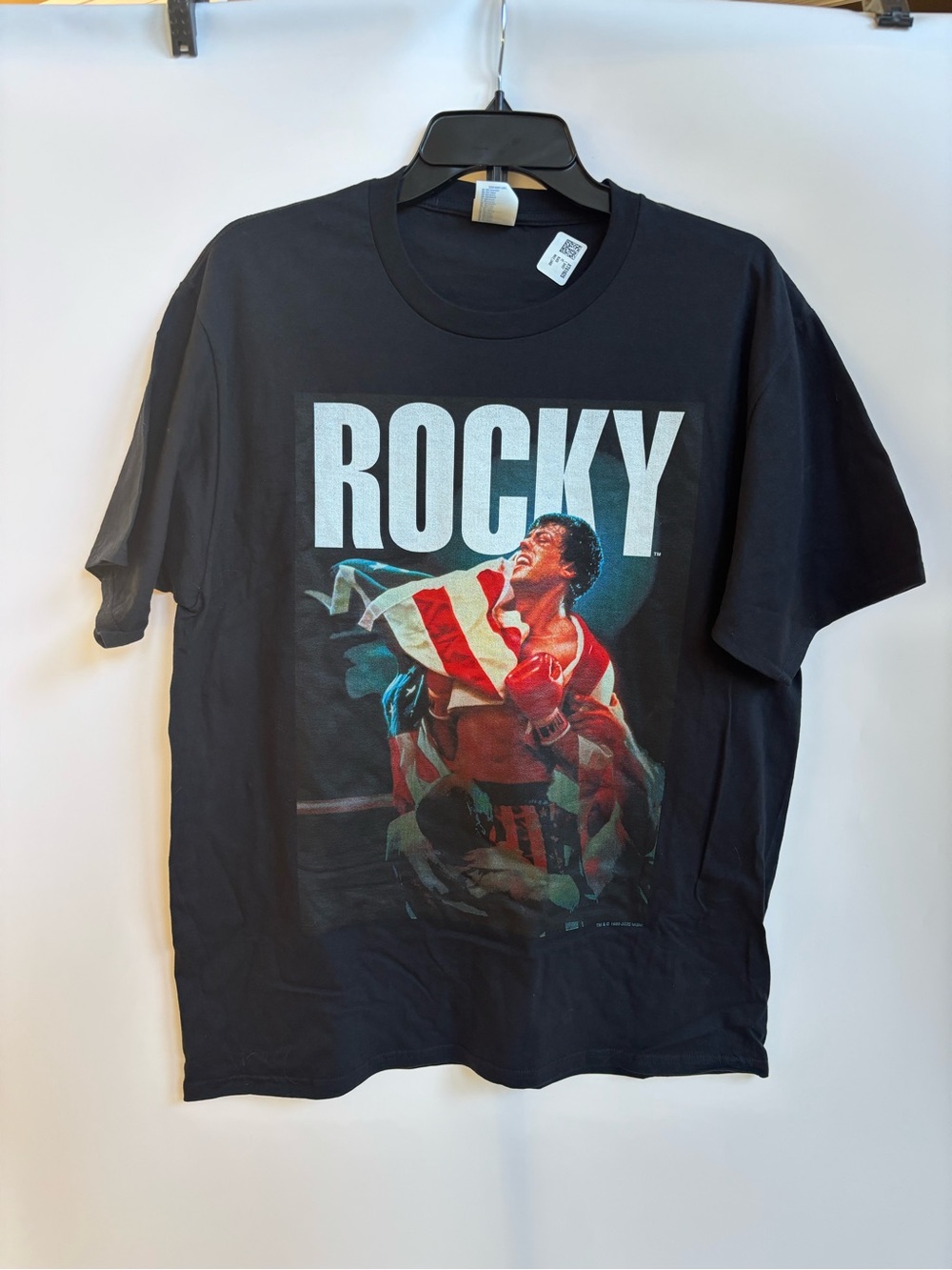 Port & Company Fan Favorite PC450 L Black Rocky Graphic Print Crew Neck Tee